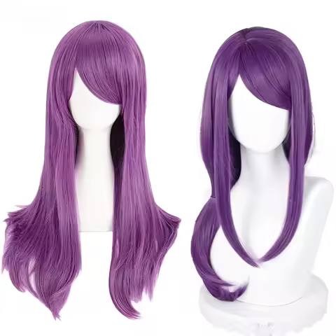 Anime Cosplay Kamishiro Rize Cosplay Wig 70cm Purple Rize Kamishiro Wigs Heat Resistant Synthetic Ha