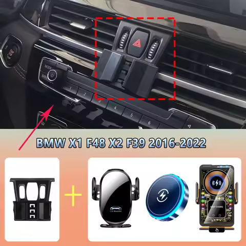 Car Phone Holder For BMW X1 F48 BMW X2 F39 2016-2022 Magnetic Wireless Charging Magsafe Dedicated Ca