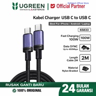 UGREEN Data Charger Cable 100W 5A Type C to Type C Fast Charging Braided Cable 50cm 200cm 300cm 6583