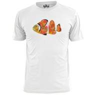 Mens Polygon Colourful Fish T Shirt Art