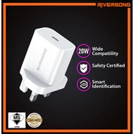 Riversong PowerKub 20 Fast Wall Charger Adapter (20W Wide Compatibility)