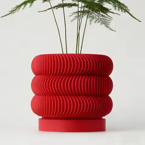 Modern Minimalist 3D Printed Plant Pot – Biodegradable Flower Planter for Home Decor, Eco-Friendly S