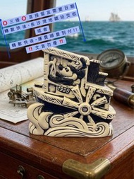 《限量版•代購賣$1600+》歐美家居名牌~ Geeki Tikis ~ 限量250體、藝術家Eric Tan 與迪士尼聯名合作款：圖騰風格米奇蒸汽船威利號陶瓷擺設 Steamboat Willie 
