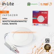 Downlight INLITE IB 12W Bulat / Downlight Panel LED Tanam Bulat