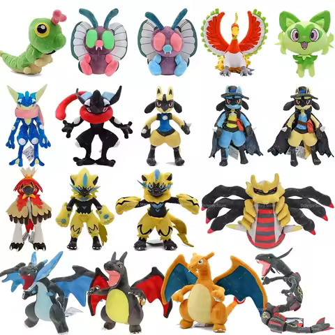 Hot Pokemon Plush Kyogre Shiny Mega Lucario Zeraora Charizard Butterfree Dragonair Ho-Oh Anime Stuff