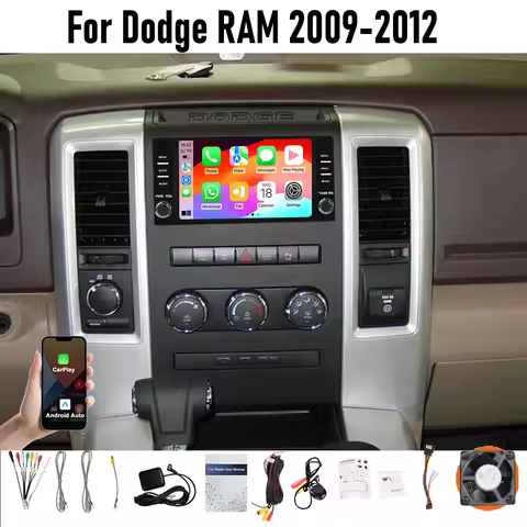 7“ Apple CarPlay Android auto For Dodge RAM 2009-2012 6-128GB (8CORE) Screen Android15 Head Unit GPS