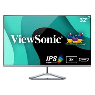 ViewSonic VX3276-2K-MHD 32 Inch Frameless Widescreen IPS 1440p Monitor with HDMI DisplayPort and Min