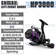 reel Spinning HP 1000 - 7000 13BB 30kg 5.2:1 Reel Pancing Metal Besi /Reel Pancing Tarikan Full Besi