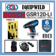 BOSCH 12V GSR120-LI GEN 2 CORDLESS COMPACT DRILL DRIVER 30NM (1 BATTERY SET) + STANLEY STMT66679 7PC