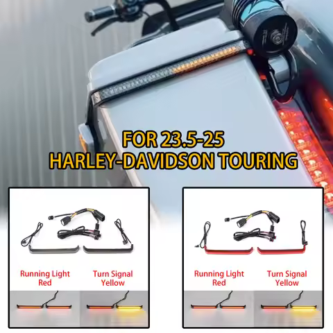 NEW LED Tracer Rear Saddlebag Lights for Harley CVO Street Glide/Road Glide/ST (2023-2025) - Turn/Br
