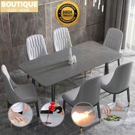 Dining Table Marble Modern Home Dining Chair Scratch Minimalist Resistant High Temperature Dining Table And Chair Set