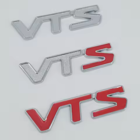 3D Metal VTS Logo Sticker Letters Rear Trunk Emblem Badge Decal For Citroen Seadoo Saxo Xsara C2 C3 