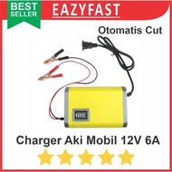 12V 6A Portable Automatic Car Motorcycle Battery Charger