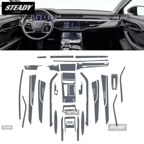 For Audi A8 D5 2023 Car interior Center console transparent TPU Paint protective film Anti scratch s
