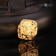 916 Gold Hibiscus Charm