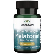 Swanson Triple Strength Melatonin - Natural Sleep Support for Disrupted Sleep Cycles - (60 Capsules,