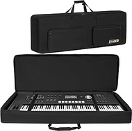 ITHWIU Padded 20mm Shockproof Slim 88 Keys Keyboard Case Electric Piano Padded Keyboard Gig Bag (Interior: 59”×18”×7”) with Adjustable Straps and 4-Pocket for Keyboard Accessaries, Black