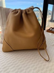 Prada leather drawstring bag handbag pouch clutch 手袋 索繩袋 化妝袋 手拿包