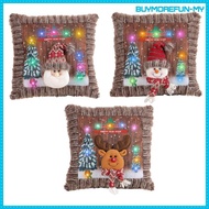 [BuymorefunMY] Christmas Pillow Cover Cushion Cover 16x16 Decorative Pillow Case for Bedroom New Yea