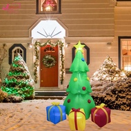 [Abbraccia] 7 ft Christmas Tree Inflatable Decor with Light Gift Props Inflatable Figures Ornament w