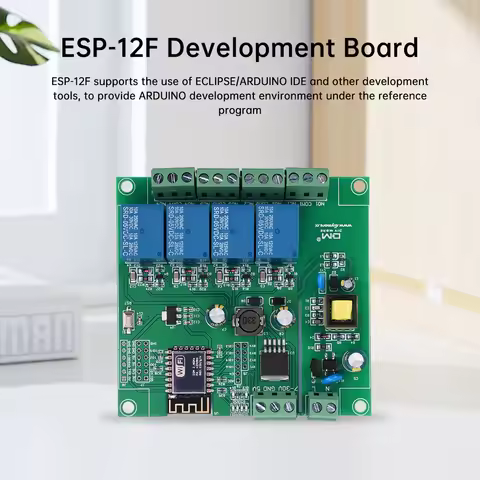 4 Channel ESP8266 Wireless WIFI Relay Module ESP-12F Development Board AC/DC 5V/7-28V/5-80V E-WeLink