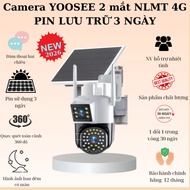 YOOSEE Solar 4G sim card Camera with 2 eyes for night vision, imported color