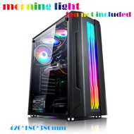 mingsu Chenguang คอมพิวเตอร์ DIY ด้านข้างโปร่งใส RGB เกมระบายความร้อนด้วยน้ำ ATX บอร์ดขนาดใหญ่แชสซี