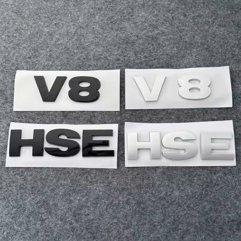 Car 3D ABS V8 HSE Rear Trunk Words Letter Logo Emblem Badge Decals Sticker For Land Rover Discovery