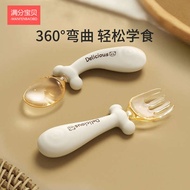 🔥 Baby Fork And Spoon Set 🔥 Child Supplementary Tableware Baby Tableware Set 2025 Easy To Grip Safet