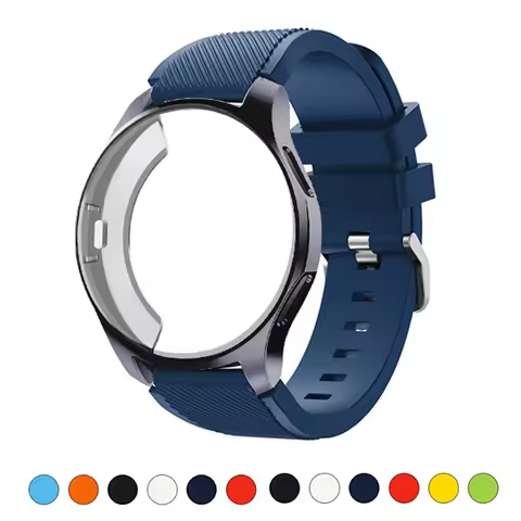 Silicone Case+band For Samsung Galaxy watch 46mm 42mm strap Gear S3 Frontier Band Sports watchband+P