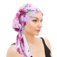 anak tudung tudung sarung Amazon Cross-Border Braids Headscarf Cap Head Cap Muslim Cotton Scarf Cap 