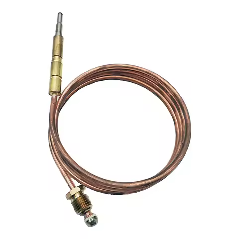 Gas Thermocouple Wire Flame Sensor M9*1 Nut Commercial Card Slot Flameout Protection Copper Tube Len