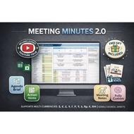 Template Meeting Minutes Professional | Minit Mesyuarat | Google Sheets & Excel Template