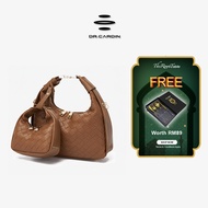 [28 Jan Launch] Dr Cardin Women Dumpling Weave Sling Bag / Suede / Faux Leather BG-868
