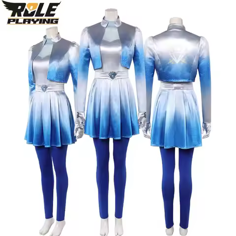 Descendants Cosplay Wonderland Chloe Costume Dress Coat Gloves Pants Clothing for Women Halloween Ca