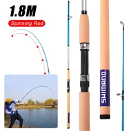 Shimano Portable Fishing Rod 1.8m Carbon Spinning Reel rod Ceramic Guide 2 Piece Carp Fishing Freshwater Saltwater Fishing Accessories