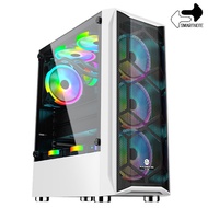 ✤❁GAMEKM GAMING CASE USB 3.0  Tempered glass Side Cover CPU DESKTOP CC1 White