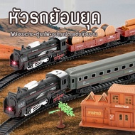 ของเล่นเด็ก รถไฟ ใหม่ รถไฟฟ้าบังคับของเล่นเด็ก ควบคุมระยะไกล รุ่นรถไฟพลังไอน้ำ RC จำลองเสมือนจริง Control Train Model Railway Set Trains Dynamic Steam RC Trains Set