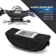 Motorcycle Waterproof Bag Storage Handlebar Bag Travel Tool Bag For Royal Enfield Bullet Trials 500 