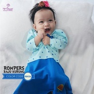 Baju Kurung Romper by Himayya RBK06 - Baby Blue / Electric Blue