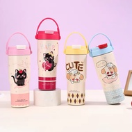 Tumbler Bottle 2in1 Stainless Steel 600ml Cute Two-Way Drinking Bottle/ Stainless Steel Children's T