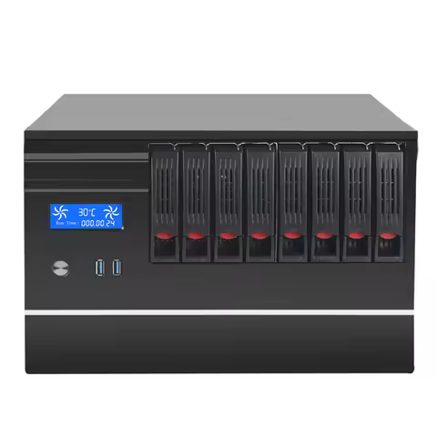 Hot Sale Mini 8-Bay Nas Server Case Industrial Chassis in Stock-for Cloud Storage