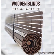 Original BIDAI KAYU (wooden blinds outdoor) bidai kayu // TAHAN PANAS DAN HUJAN (walnut) Bidai kayu