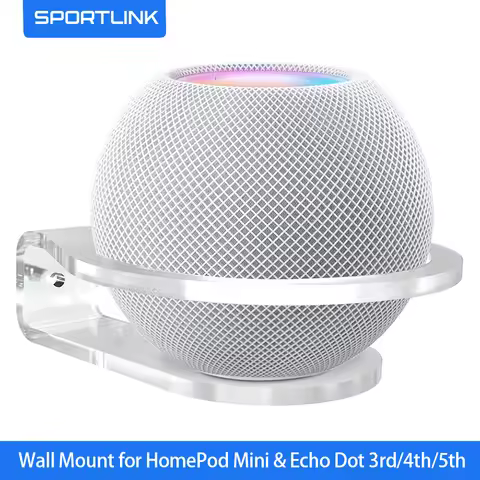 SPORTLINK Wall Mount Holder for Dot 4th/5th Gen Dot Max & HomePod Mini Transparent Acrylic Speaker B
