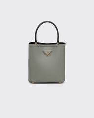 Small Saffiano Leather Prada Panier Bag Top-Handle Bag