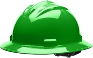 Bullard 71HGP Standard Series Full Brim Hard Hat, 4 Point Pin Lock Suspension, Cotton Brow Pad, Hi-V