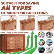 Wooden Cash Saver Money Box Coin Counter Piggy Bank Wood Money Bank With Saving Goal And Numbers To 