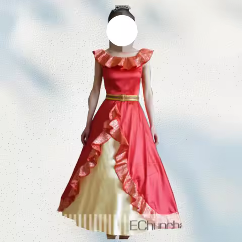 Elena of Avalor Princess Elena Cosplay Costume Red Dress For adult