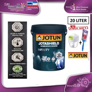 20L JOTUN INFINITY EXTERIOR PAINT (0001 WHITE) - CAT PUTIH CAT AIR CAT DINDING LUAR + 7" ROLLER REFI