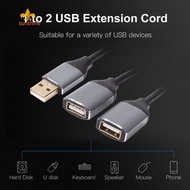 2 in 1 USB Cable Splitter Adapter Extension Cord  USB Data Hub Power Adapter Y USB Charging Power Extension Cord [anisunshine.sg]
